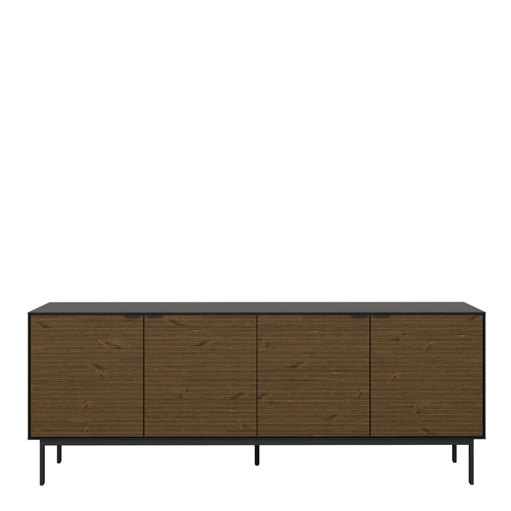 Soma Sideboard 4 Doors in Granulated Black Brushed Espresso