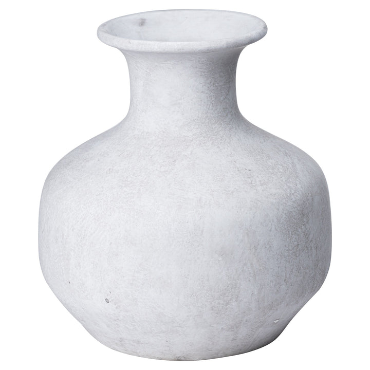 Darcy Squat Vase in stone