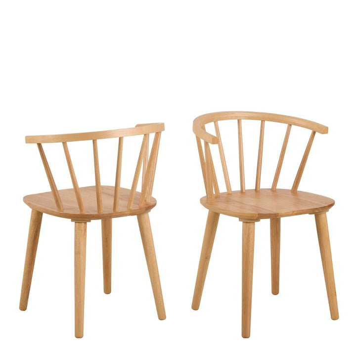 Ida Dining Chair in Oak Set of 2