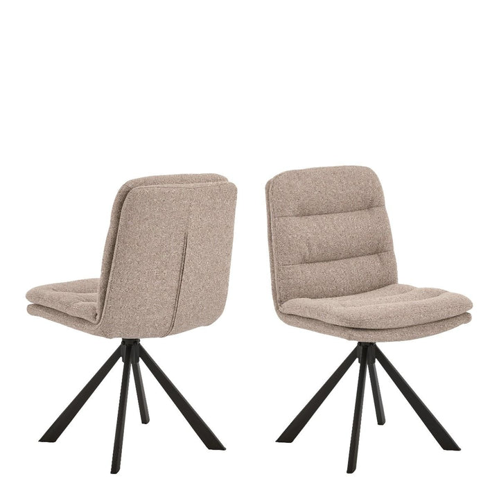 Dean Beige Swivel Dining Chair Set of 2