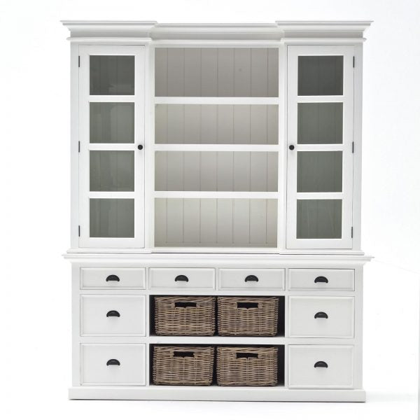 Halifax Library Hutch Unit with Basket Set