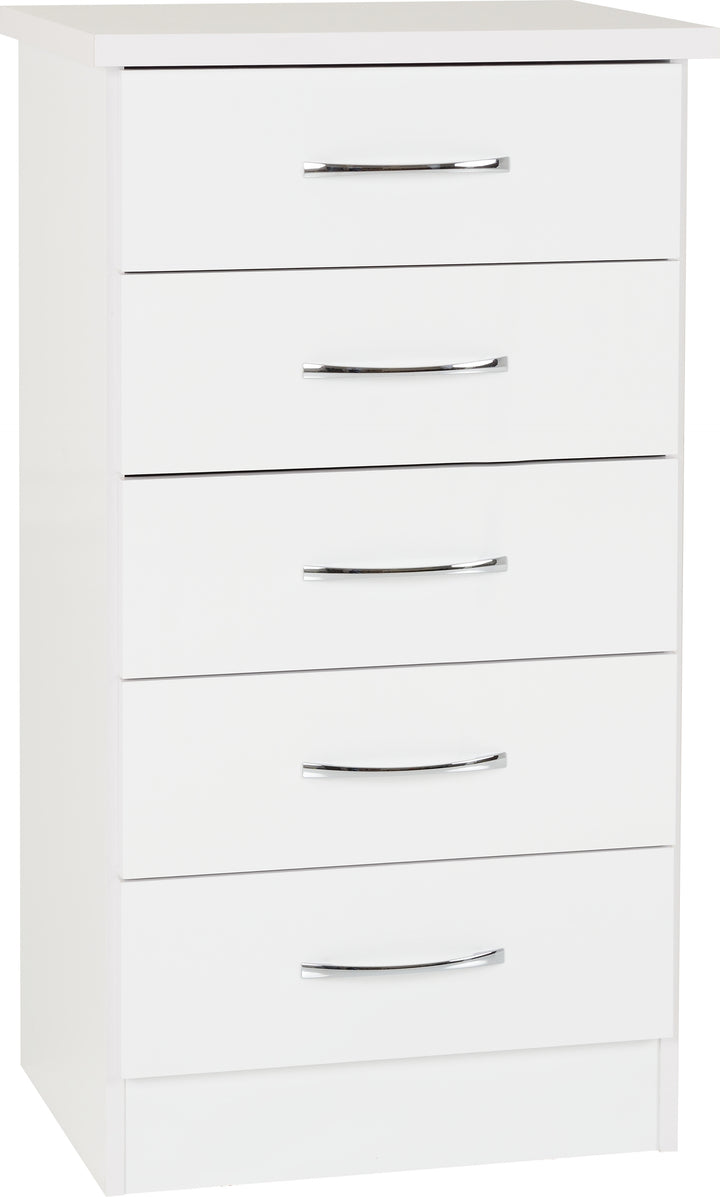 Nevada 5 Drawer Narrow Chest