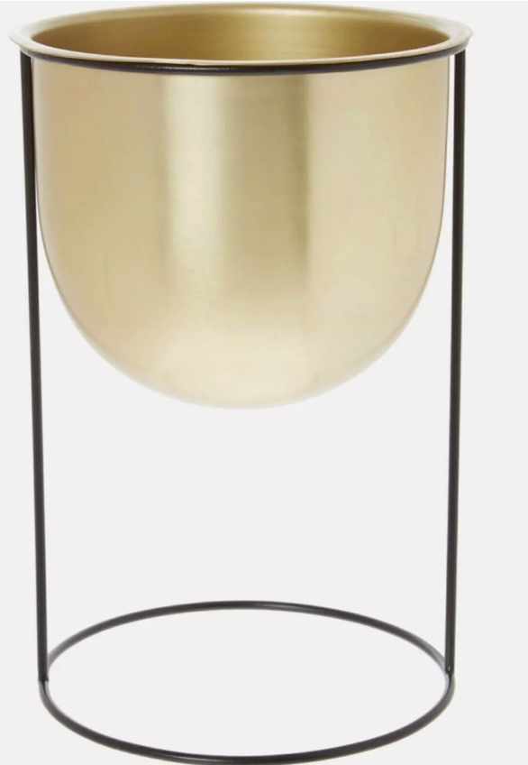 Gold & black Metal Plant Pot Stand Holder