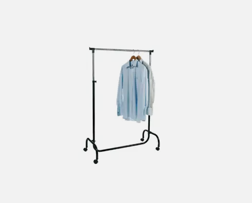 Chrome adjustable black Clothes Rail Hanging Rack Garment Display Stand storage