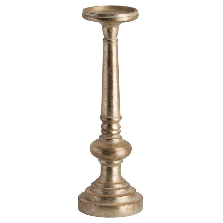 Antique Brass Effect Tall Candle Holder