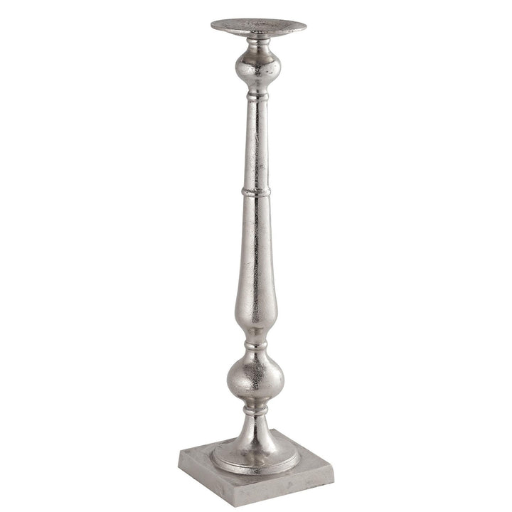 Farrah Collection Silver Tall Dinner Candle Holder