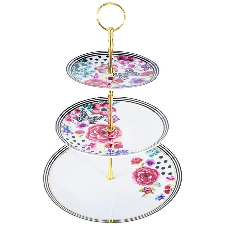 Floral porcelain displayCupcake stand by Melli mello