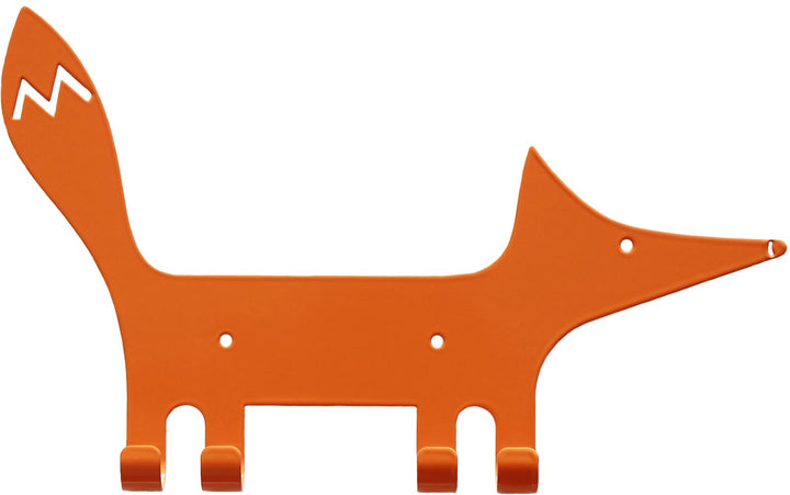 Marnelly orang fox modern wall hanging hallway tidy storage playful decor 30x19