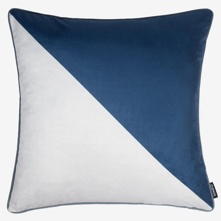 Modern Geometric Cushion Navy Blue Grey Throw Top Pillow Case Cover UK 45cm 18in