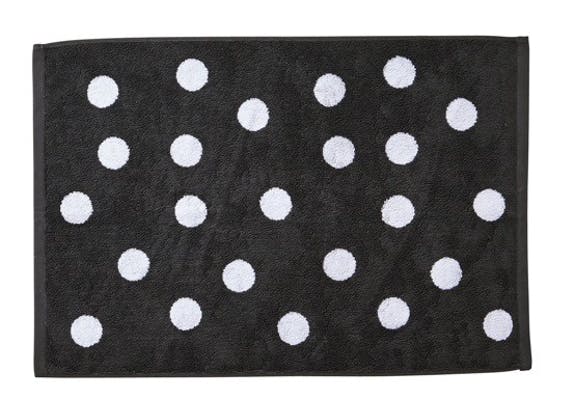 Daily Shapes Dots Bath mat  50x70cm Black/Bright White