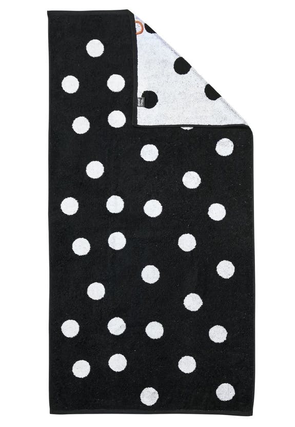 Daily Shapes Dots Bath Towel 70x140cm Black/Bright White