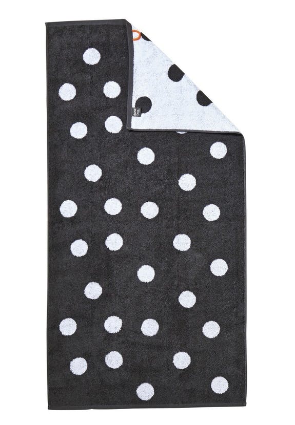 Daily Shapes Dots Towel 30x50cm  black / Bright White