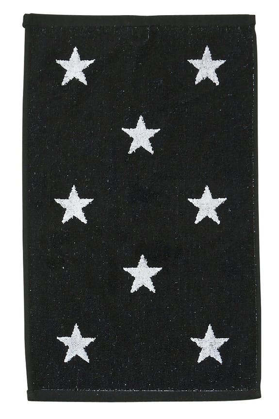 Daily Shapes Stars Guest Towel 30x50cm Black/Bright White