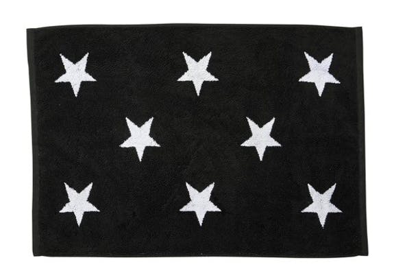 Daily Shapes Stars Bath mat 50x70cm Black/Bright White