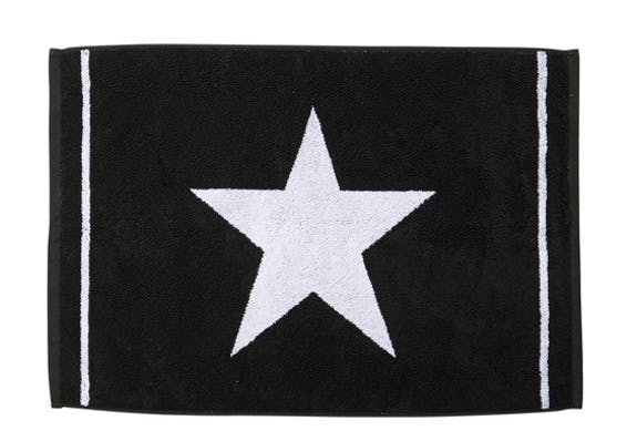 Daily Shapes 1star bath Mat 50x70cm Black/Bright White