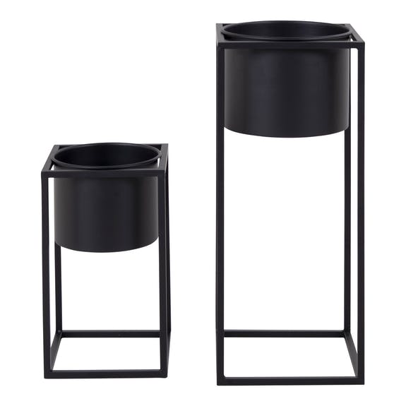 Set of 2 Marla Plants pots in black