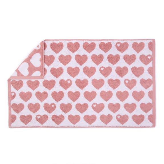 Graziela Hearts Bath Mat - Pink