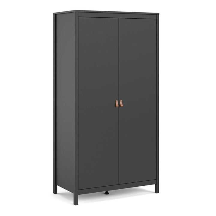 Barcelona Wardrobe with 2 doors in Matt Black