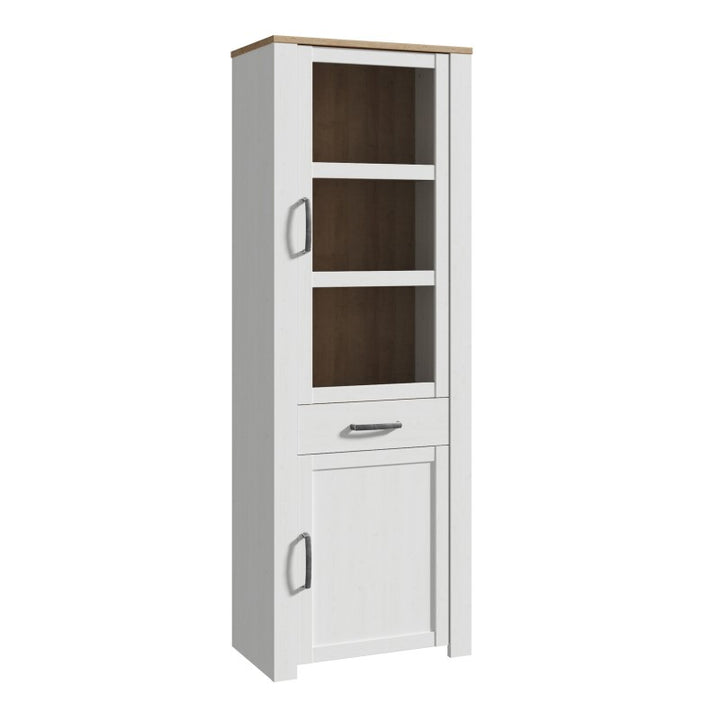 Bohol Display Cabinet in Riviera Oak/White