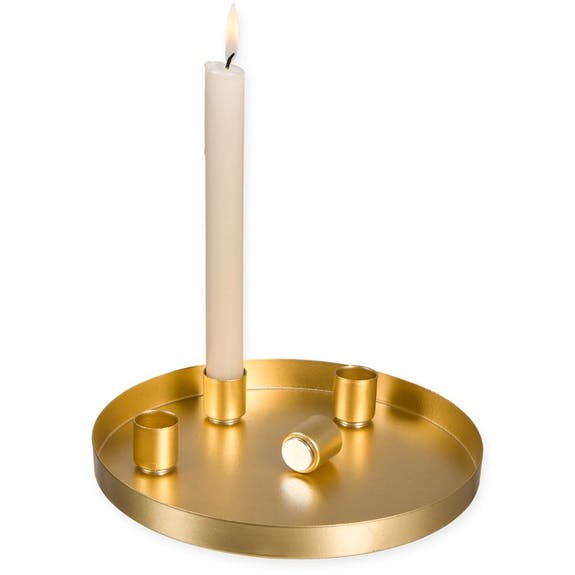 Metal candle tray  measuring 20 cm