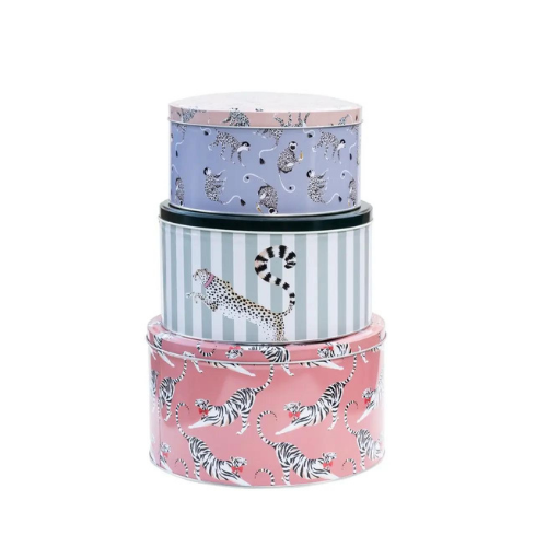 Set of 3 Round Animal Cake Tins by Yvonne Ellen