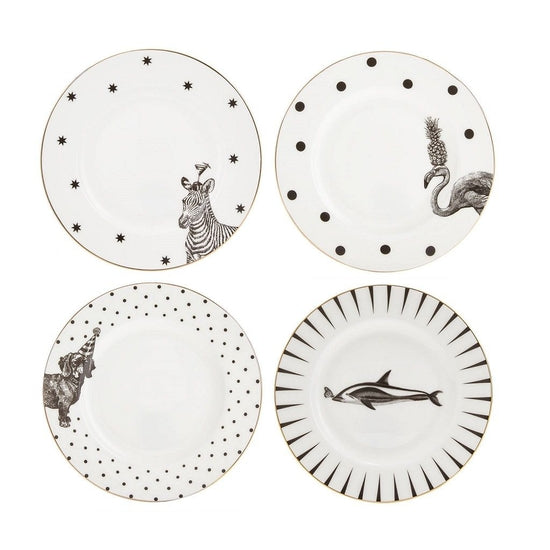 Yvonne Ellen Set of 4 Mono Side Plates